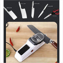 USB Electric Knife Sharpener Adjustable For Kitchen Knives Tool Knife Scissor Sharpening White medium and fine grinding blade - shopyordy